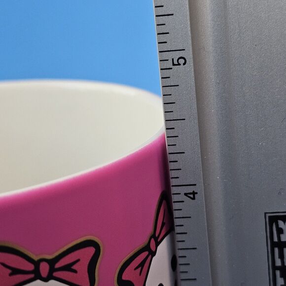 Hot Pink Ghost Halloween Mug Soft Touch Bats Bows Cobwebs & Cauldrons Coffee Cup - Picture 9 of 14